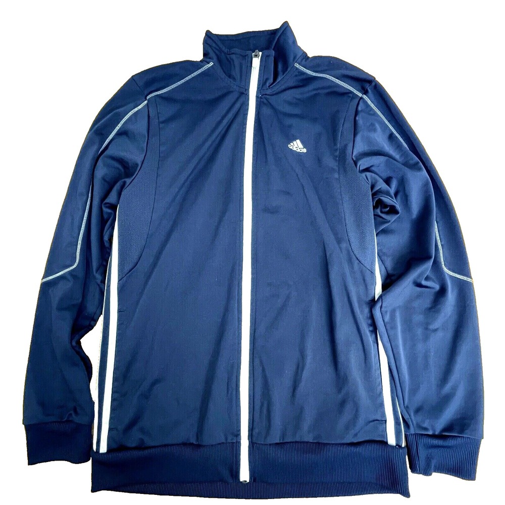 Adidas Clima‎ 365 Zip-Front Track Jacket Blue Mens Small Stretch Warm Running